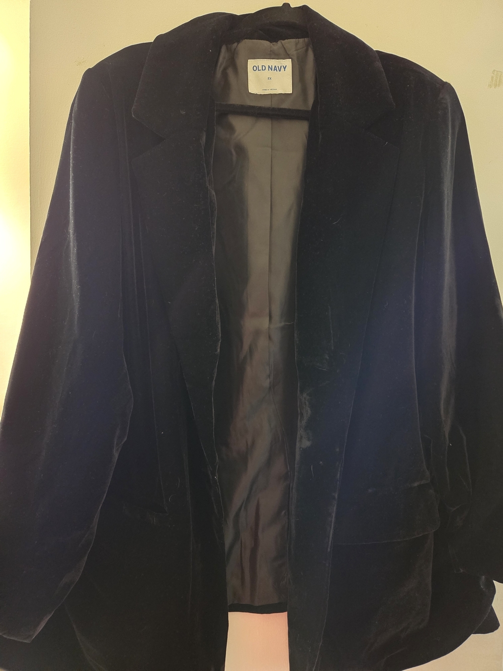 Old Navy Black Velvet Blazer